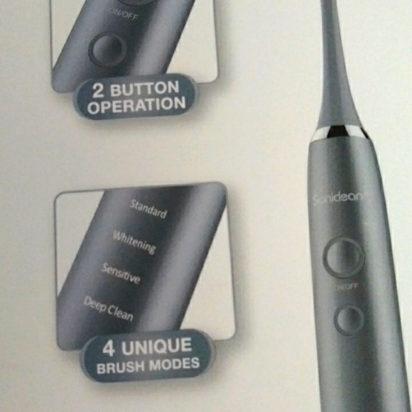 NIB SONICLEAN Ultra Rechargeable Sonic Toothbrush w/ Bonus Toothbrush Heads - Picture 9 of 13